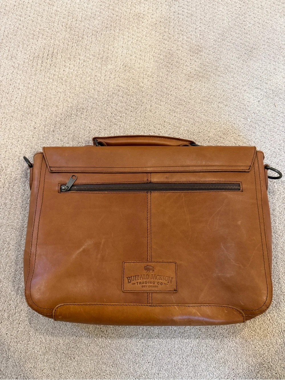 Buffalo Jackson Denver Full-Grain Leather Messenger Bag - Autumn Brown